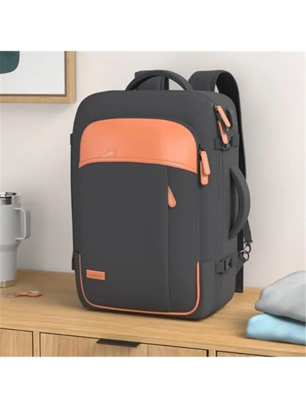 Expandable Travel Backpack 40L Carry On Laptop Weekender With Packing Cubes